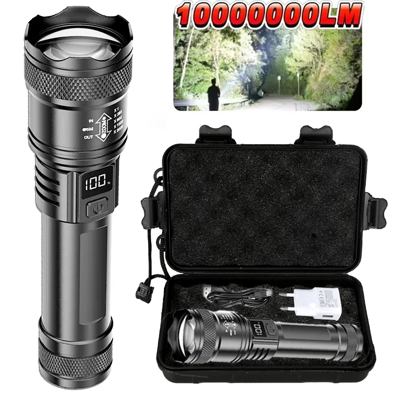 Tactical Flashlight Rechargeable - TY-908M Led Flashlight 2000LM Type-C Rechargeable