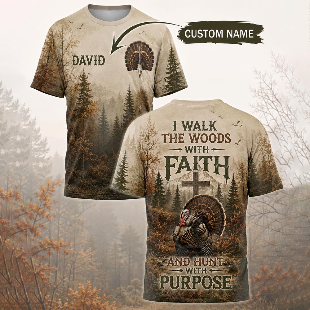 Outdoor Hunting Names - Outdoor Hunting Forest Animal Print T-shirt
