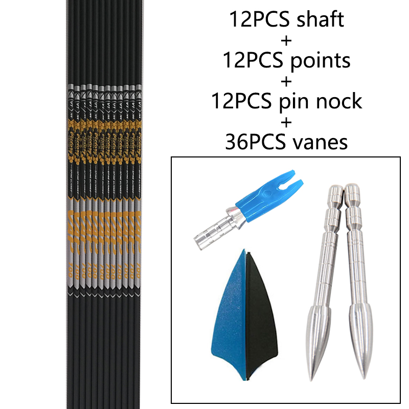 12pcs DIY Archery ID 4.2mm Spi - огляд і ціна Arrow Carbon Shaft