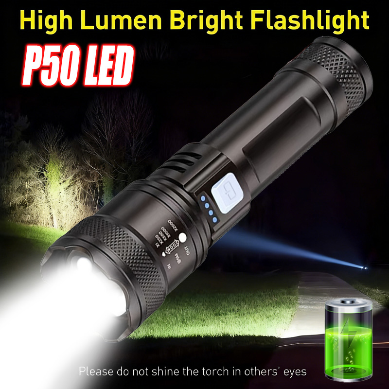 High Power LED Flashlight,USB  - огляд і ціна Tactical Flashlight Rechargeable