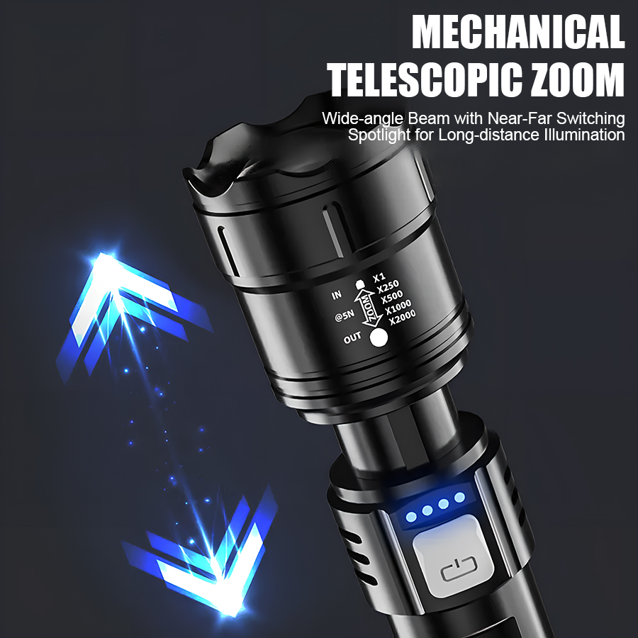 High Power P50 LED Flashlight  - огляд і ціна Tactical Flashlight Rechargeable