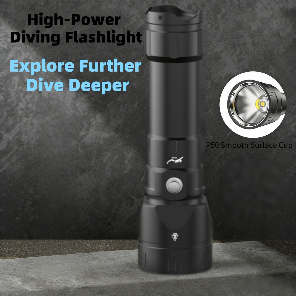 Powerful Diving Flashlight Wat - огляд і ціна Tactical Flashlight Rechargeable