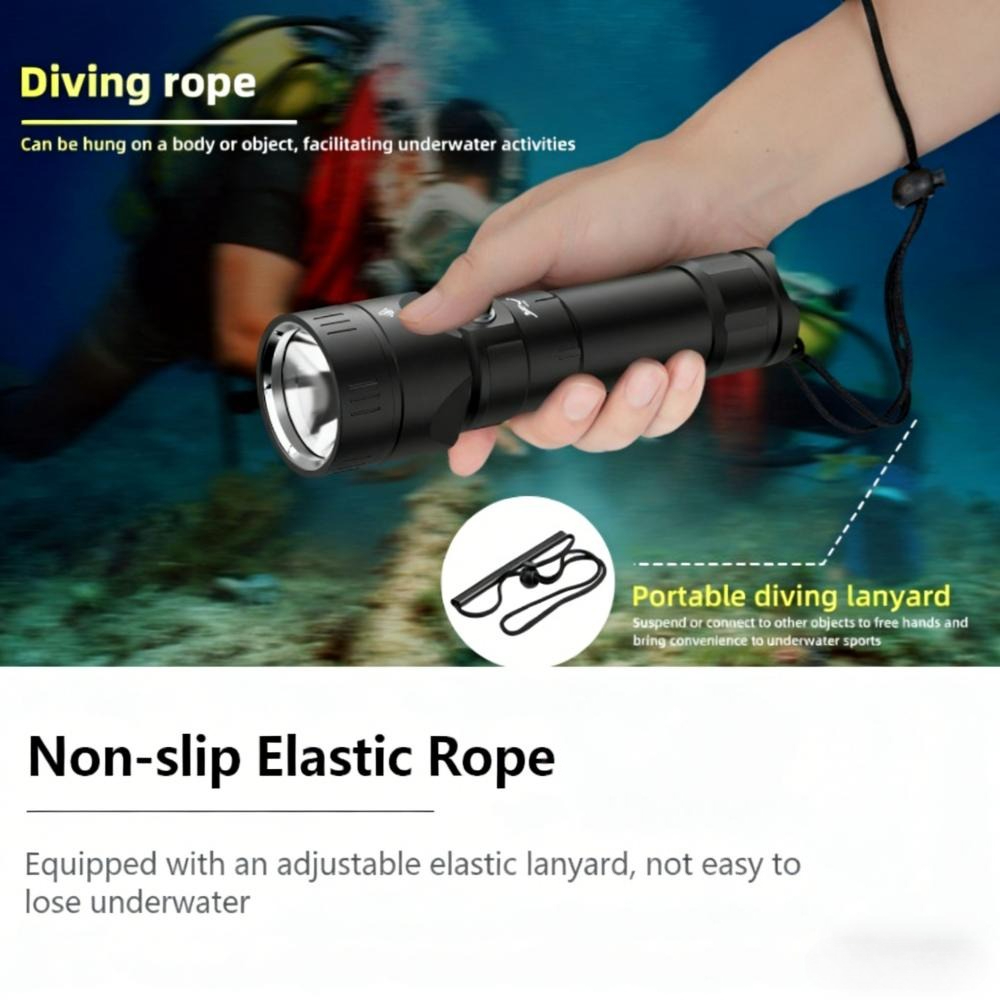 Powerful Diving Flashlight Wat - огляд і ціна Tactical Flashlight Rechargeable