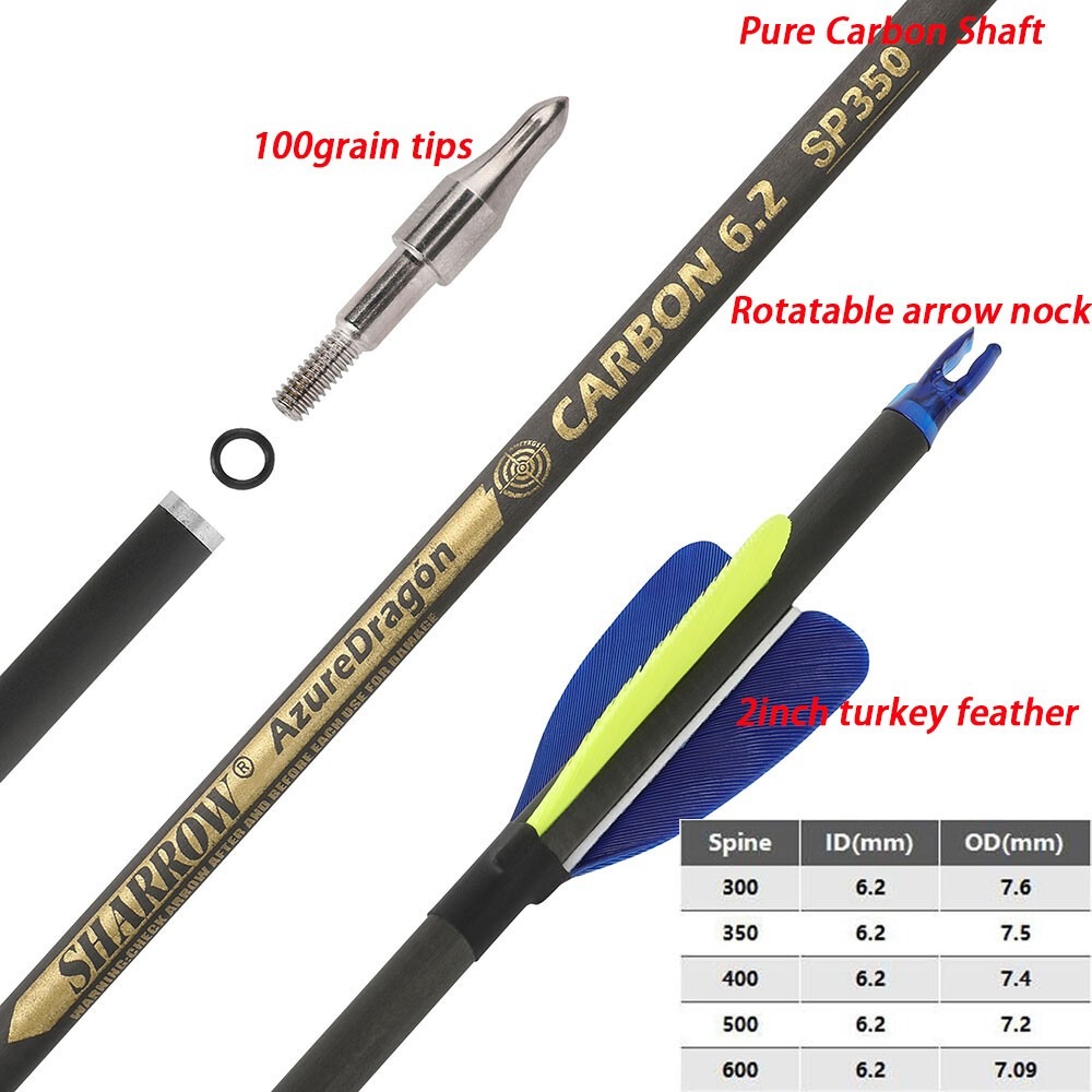 Carbon Arrows 32 Inch Spine 50 - огляд і ціна Arrow Carbon Shaft
