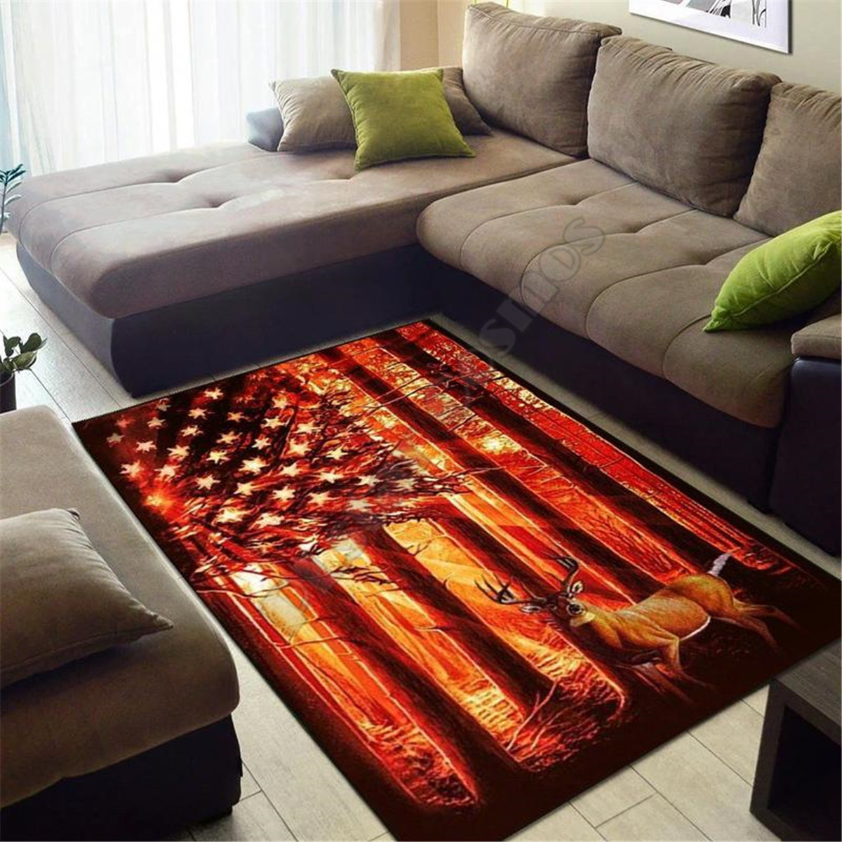 Deer Hunting Area Rug 3d print - огляд і ціна Hunting Outdoor Mat