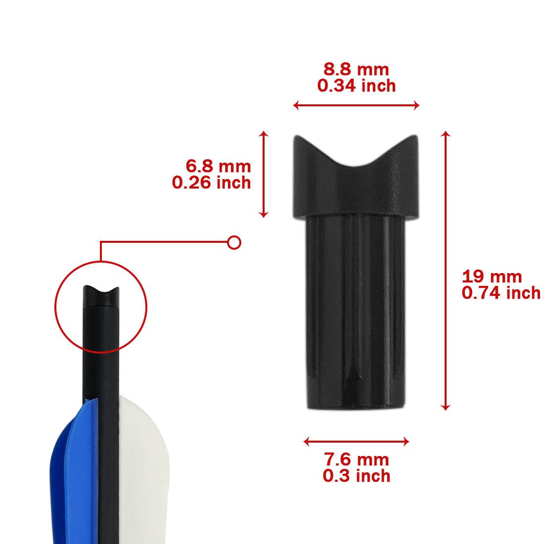 50Pcs Premium Half-moon Intern - огляд і ціна Arrow Carbon Shaft