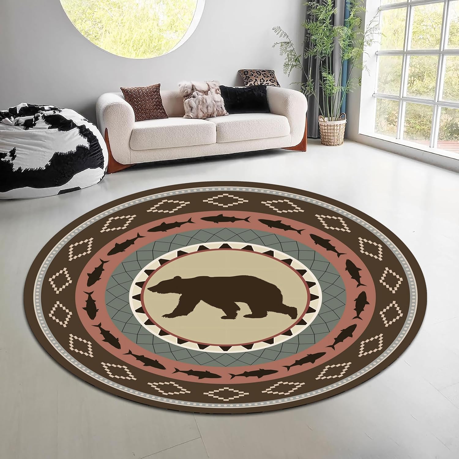 Vintage Nature Forest Round Ru - огляд і ціна Hunting Outdoor Mat