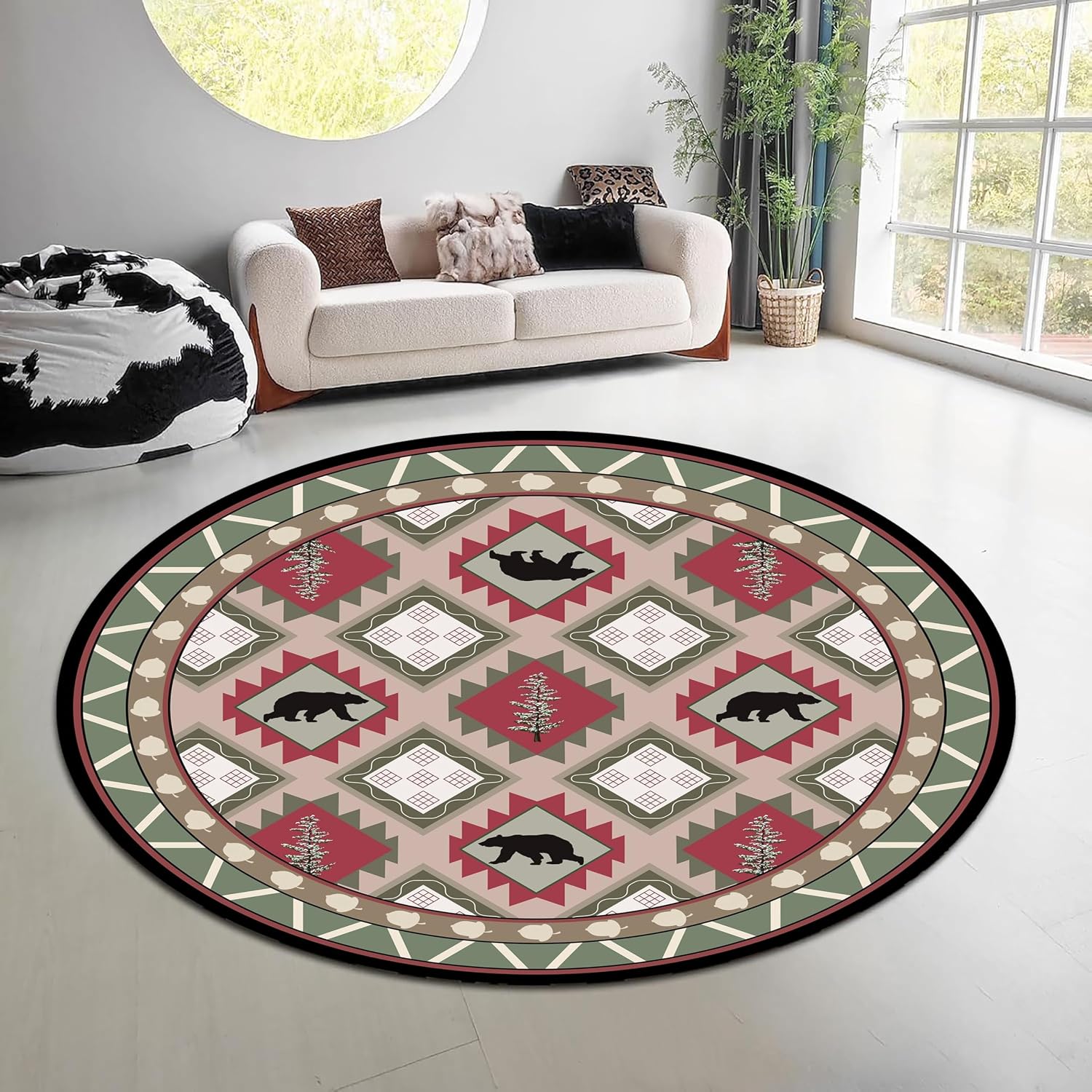Vintage Nature Forest Round Ru - огляд і ціна Hunting Outdoor Mat