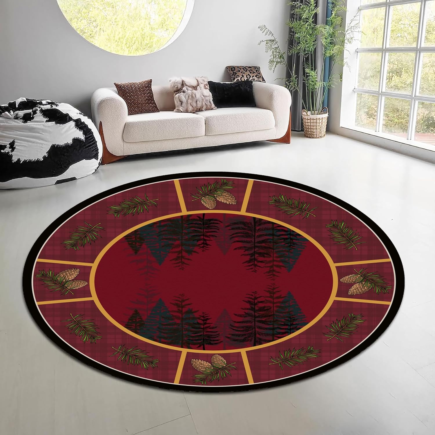 Vintage Nature Forest Round Ru - огляд і ціна Hunting Outdoor Mat