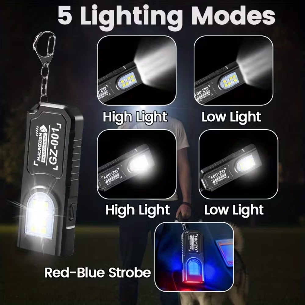 Mini COB LED Keychain Flashlig - огляд і ціна Tactical Flashlight Rechargeable
